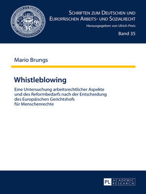cover image of Whistleblowing